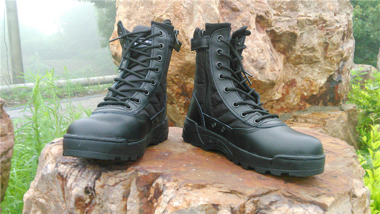 Boots militaires SWAT en cuir - dérapage - Ref 1397369 Image 8
