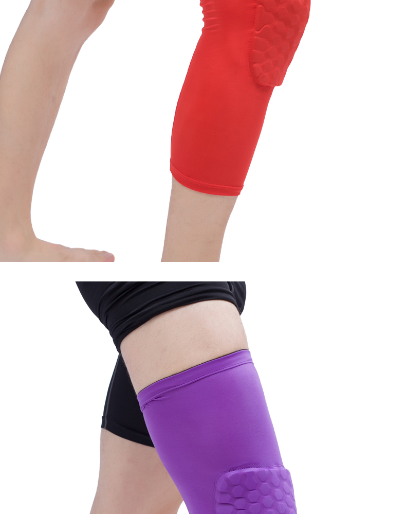Bóng rổ thể thao tổ ong chống sốc miếng đệm đầu gối chạy bóng đá ngắn nba thiết bị bảo vệ phần mỏng nam và nữ dài mùa hè thoáng khí bó gối dài