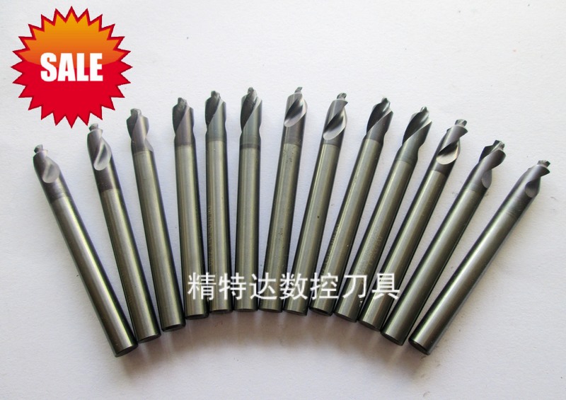 Import hard tungsten steel alloy knife 6X60-65L tungsten steel center drilling old milling cutter numerical control cutter milling cutter