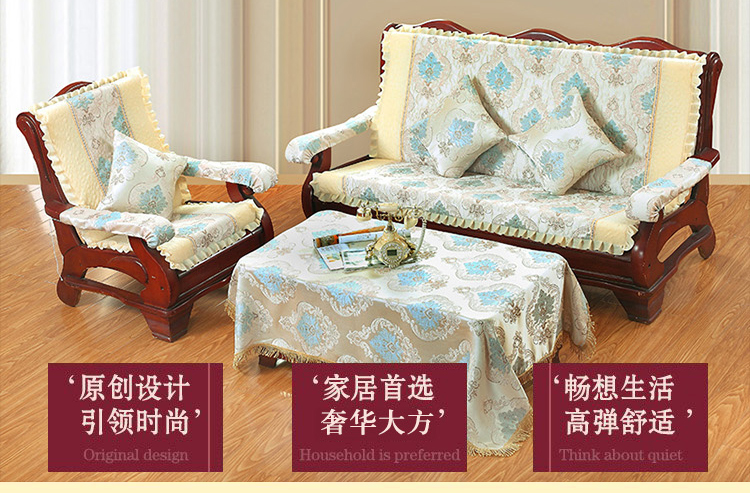 Bọt biển dày tùy chỉnh gỗ gụ rắn sofa gỗ đệm sofa gỗ đệm với tựa lưng đệm liên bang mùa xuân và mùa thu ghế đệm mùa đông mẫu đệm ghế đẹp