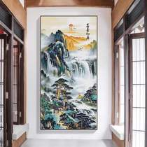 Fuchun Mountain Dwelling Picture Cross Stitch 2024 New Vertical Version Full Embroidery Self-Embroidered Landscape Painting Entrance Handmade Thread Embroidery