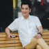 Dad mùa hè phần mỏng của người đàn ông trung niên ngắn tay áo lụa tơ tằm áo mùa hè tuổi 40 năm 50 mới Bộ đồ