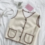 RENA mùa thu đông đề nghị cô gái retro Nhật Bản nhấn nhá màu lông cừu vest vest áo khoác đẹp