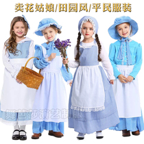 European medieval flower girl costume childrens fairy tale drama costume rural farm clothing civilian cos suit