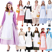 European maid uniforms cooks fairy tales civilian costumes idyllic French Manor peasant dresses British Butler