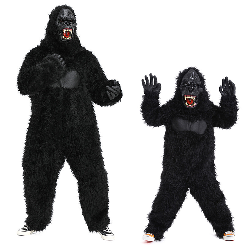 Halloween Movie King Kong Cosplay Costume Rise of the Planet of the Apes Ape Big Gorilla Costume Children's Performance Costume Parent-Child