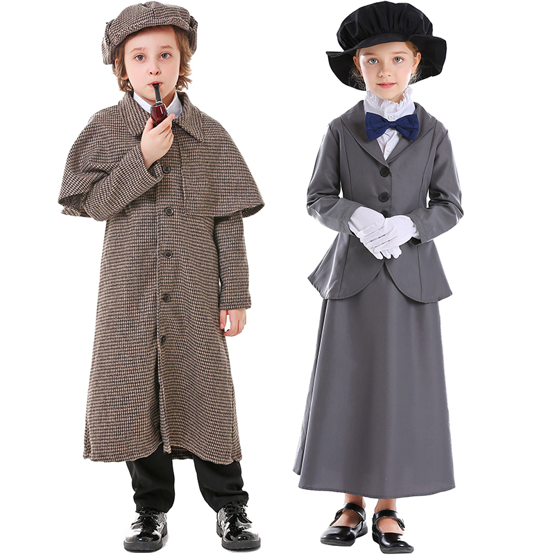 British Medieval Clothing, European and American 1970S Retro Suits, Children's Family Teacher Costumes, Sherlock Performance Costumes British Medieval Clothing, European and American 1970S Retro Suits, Children's Family Teacher Costumes, Sherlock Performance Costumes
