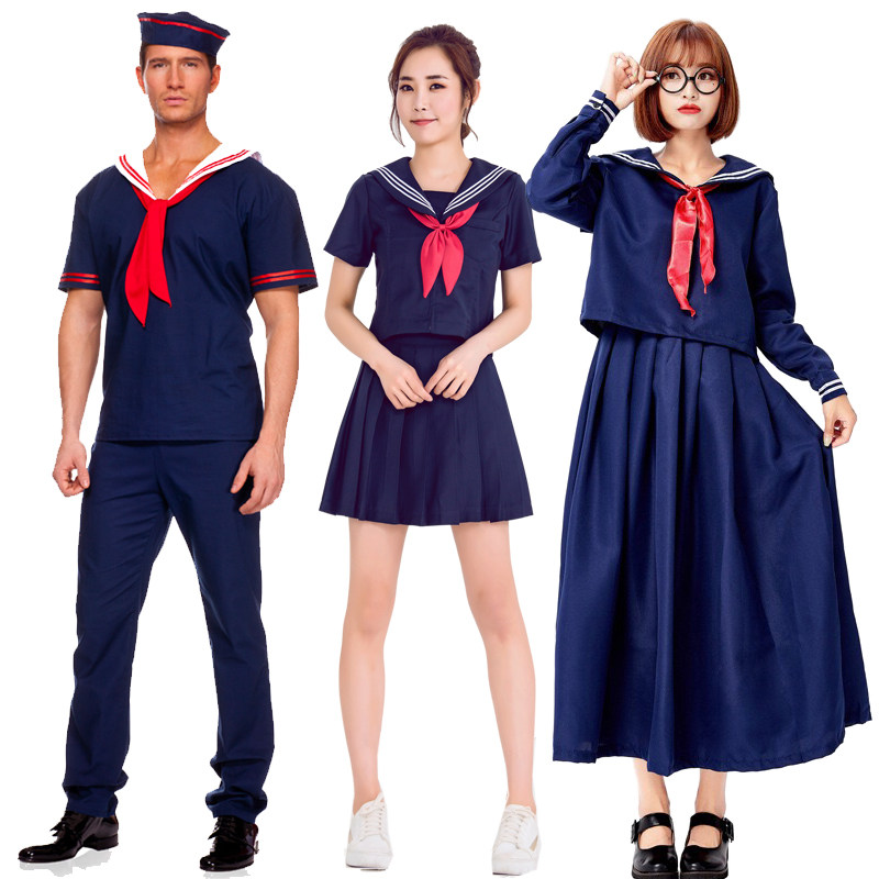 Navy suit Japanese sailor suit Couple suit Ocean-themed suit Student graduation Photo Shoot Suit Sailor Cos