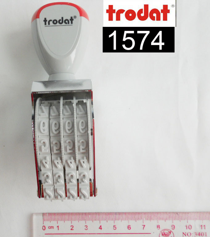 Trodat number printed 1574 words high 7mm 4 digits Chapo dada adjustable turning seal