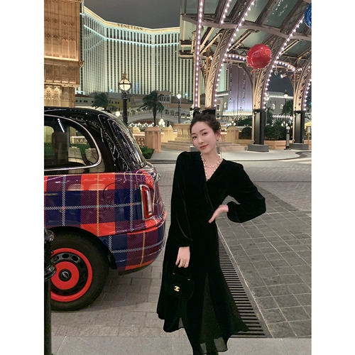 Спокойные преимущества!Xiaoyi custom [Moonlight unned] В конце года темперамент бархатного платья в конце года