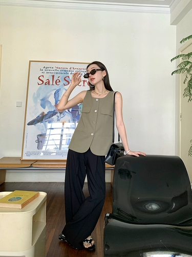 Тонкие штаны, костюм для отдыха, делается под заказ, высокая талия, свободный прямой крой