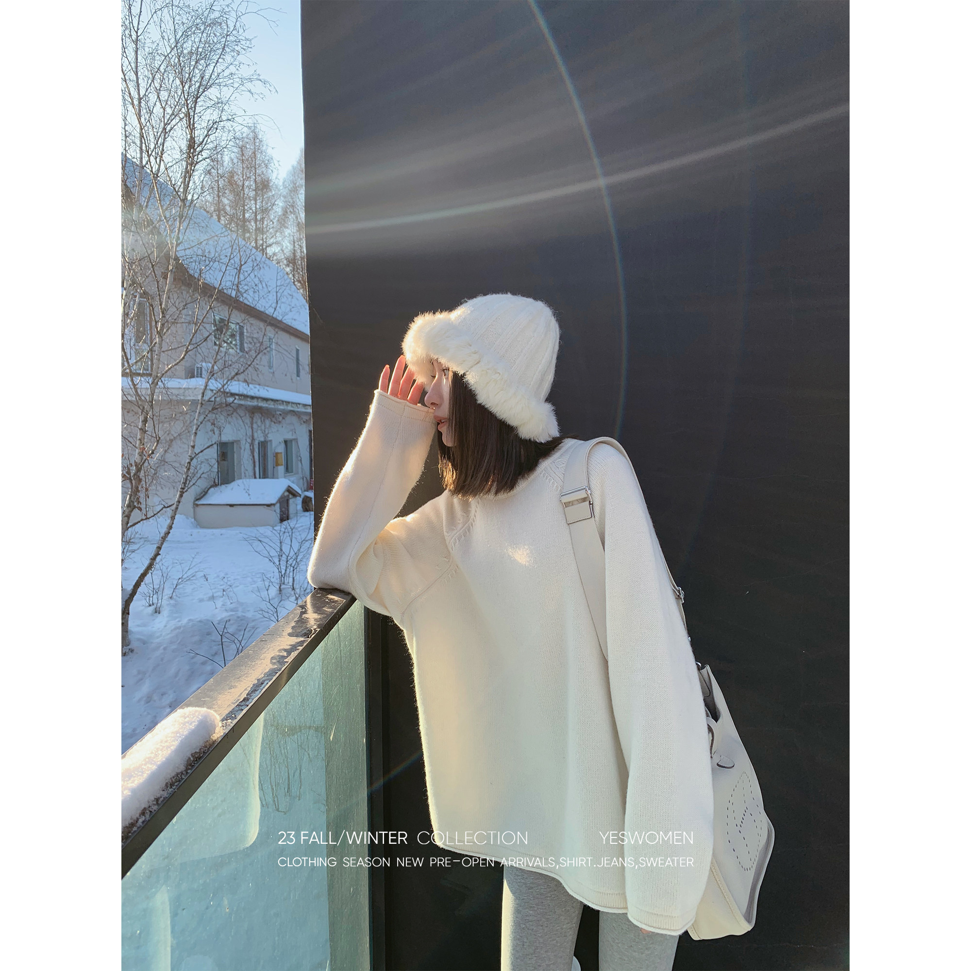 Small and easy to customize extremely simple insert shoulder cuff sweater-pure wool ingredients soft and warm, lazy minimis about easy winter-Taobao