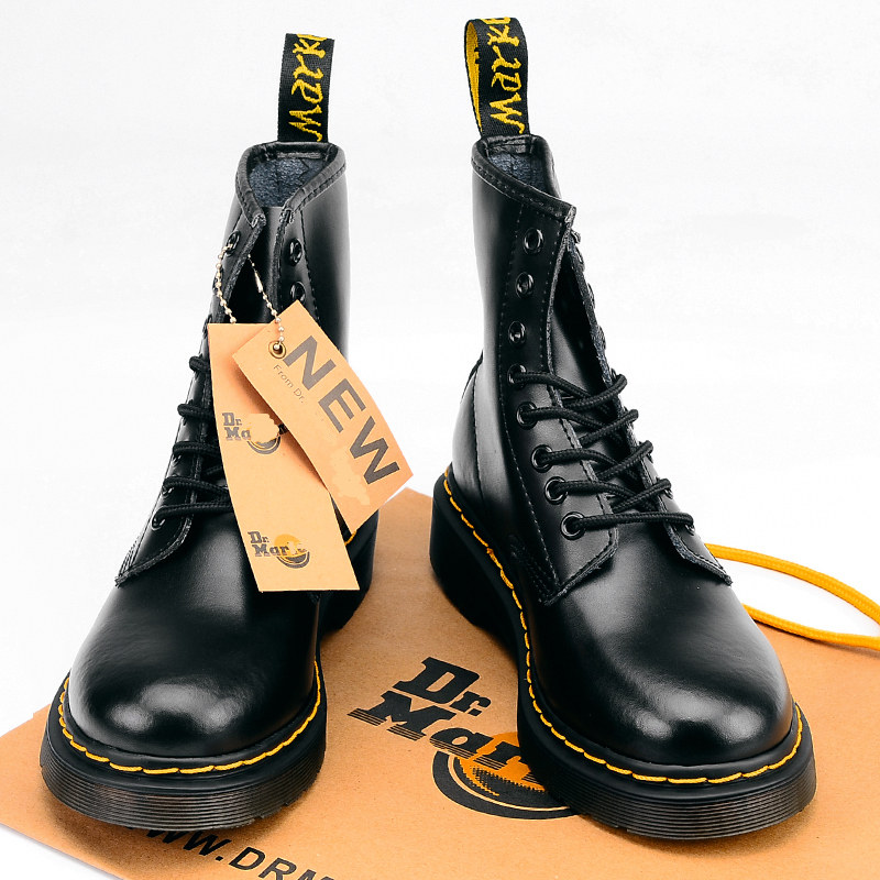 MR OFF Dr Martin boots male and female leather locomotive boots lovers 1460 cotton shoes snow ground boots 8 holes short boot high cylinder