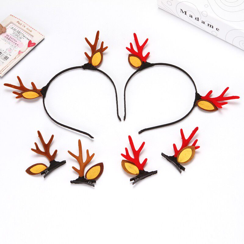 Christmas Hair Accessories Children Deer Horn Hair Stirrup Cute Elk Deer Hair Clip Baby Festival Hairpin Hairpin Hairpin Hairpin Haircut
