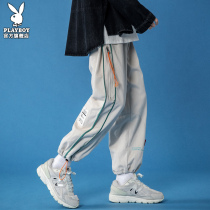 Playboy spring and autumn trousers bunch foot casual pants Korean version of loose trendy fashion brand guard pants ankle-length pants men