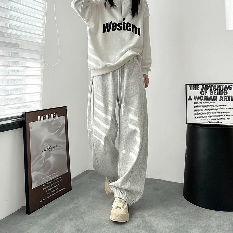 Plus Size Women's Jogger Pants, Loose Fit, American Style Sweatpants, Women's 2026 Spring New Casual Lantern Pants