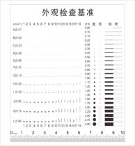 sony Filin point line gauge foreign body comparison card stain card gauge appearance defect comparison benchmark inspection J-94