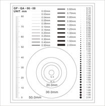 New promotion high-precision point line gauge stain gauge black dot card Filin ruler caliper gauge gauge gauge with defect point gauge control card