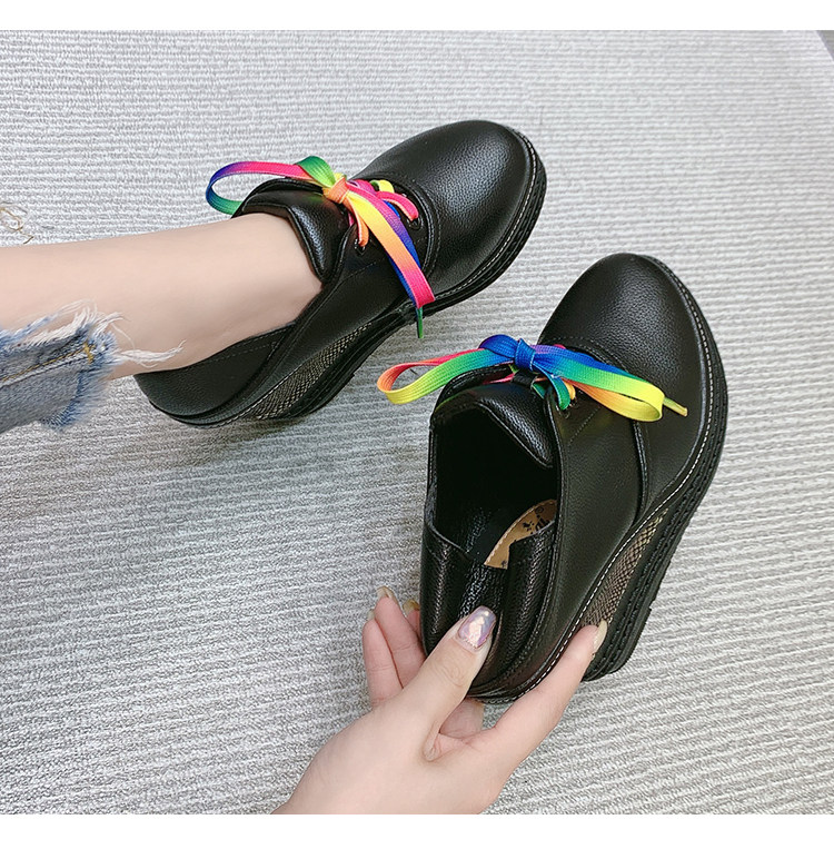 Giày cao gót nữ đế xuồng platform siêu cao 15 cm, dây buộc, kiểu xỏ chân đa năng — Trắng 12CM, Trắng 15CM, Đen 12CM, Đen 15CM chi tiết 12