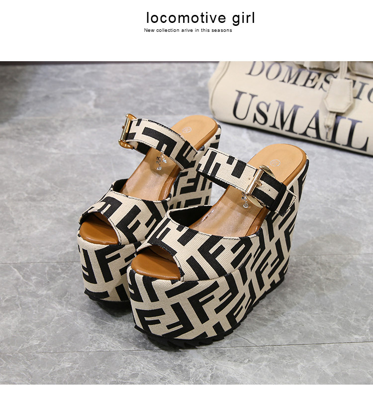 Sandal cao gót nữ hở mũi đế xuồng 11 cm — Đen 10cm, Đen 12cm, Đen 15cm chi tiết 17