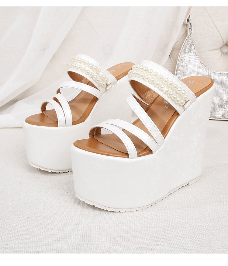 Sandal nữ hở mũi đế xuồng cao gót 15cm quai đơn phong cách tiên nữ — Trắng 10cm, Trắng 15cm, Đen 10cm, Đen 15cm chi tiết 28