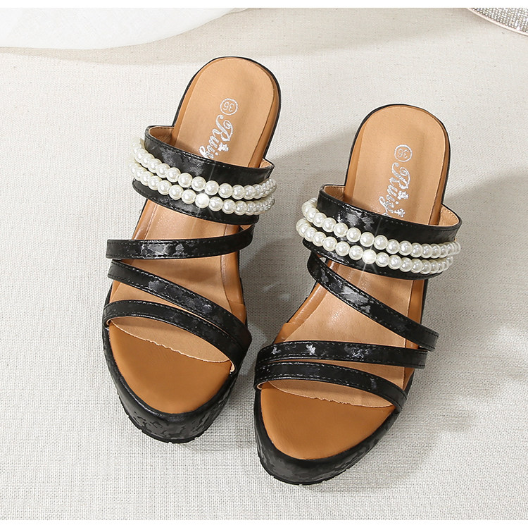 Sandal nữ hở mũi đế xuồng cao gót 15cm quai đơn phong cách tiên nữ — Trắng 10cm, Trắng 15cm, Đen 10cm, Đen 15cm chi tiết 20