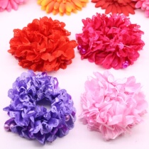 Small childrens female hair tie flower hair band head flower rubber band clip plate hair baby girl game tie head rope