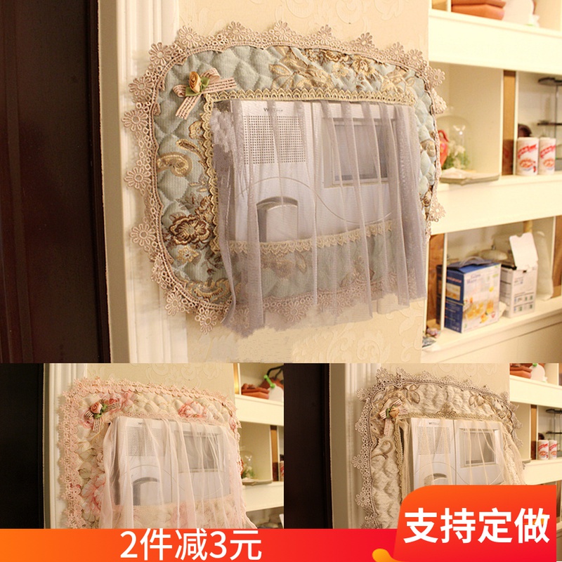 Lace dust cover doorbell cover fabric video phone cover living room meter box cover doorbell sticker custom custom European style