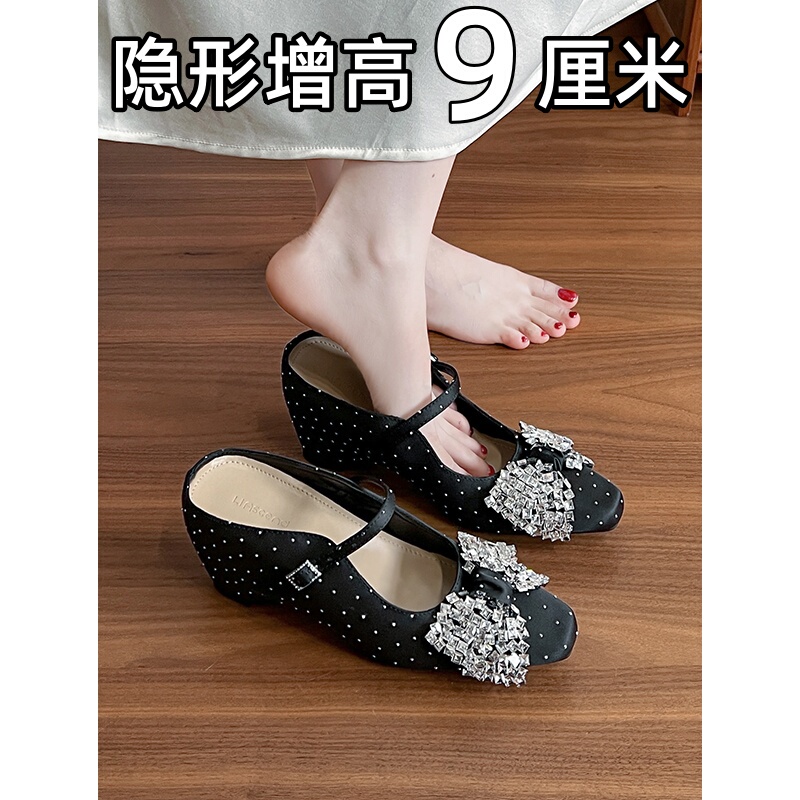 2026 Stylish and Comfortable Sandals That Don'T Tire Your Feet, Stunning Slippers for Outdoor Wear, Height-Increasing Mules, Black High-Heeled Half-Slippers 2026 Stylish and Comfortable Sandals That Don'T Tire Your Feet, Stunning Slippers for Outdoor Wear, Height-Increasing Mules, Black High-Heeled Half-Slippers