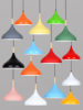 Industrial Style Single-Head Pendant Light for Restaurants, Dining Establishments, Hot Pot Shops, Commercial Lighting Fixtures with Colorful Lampshades