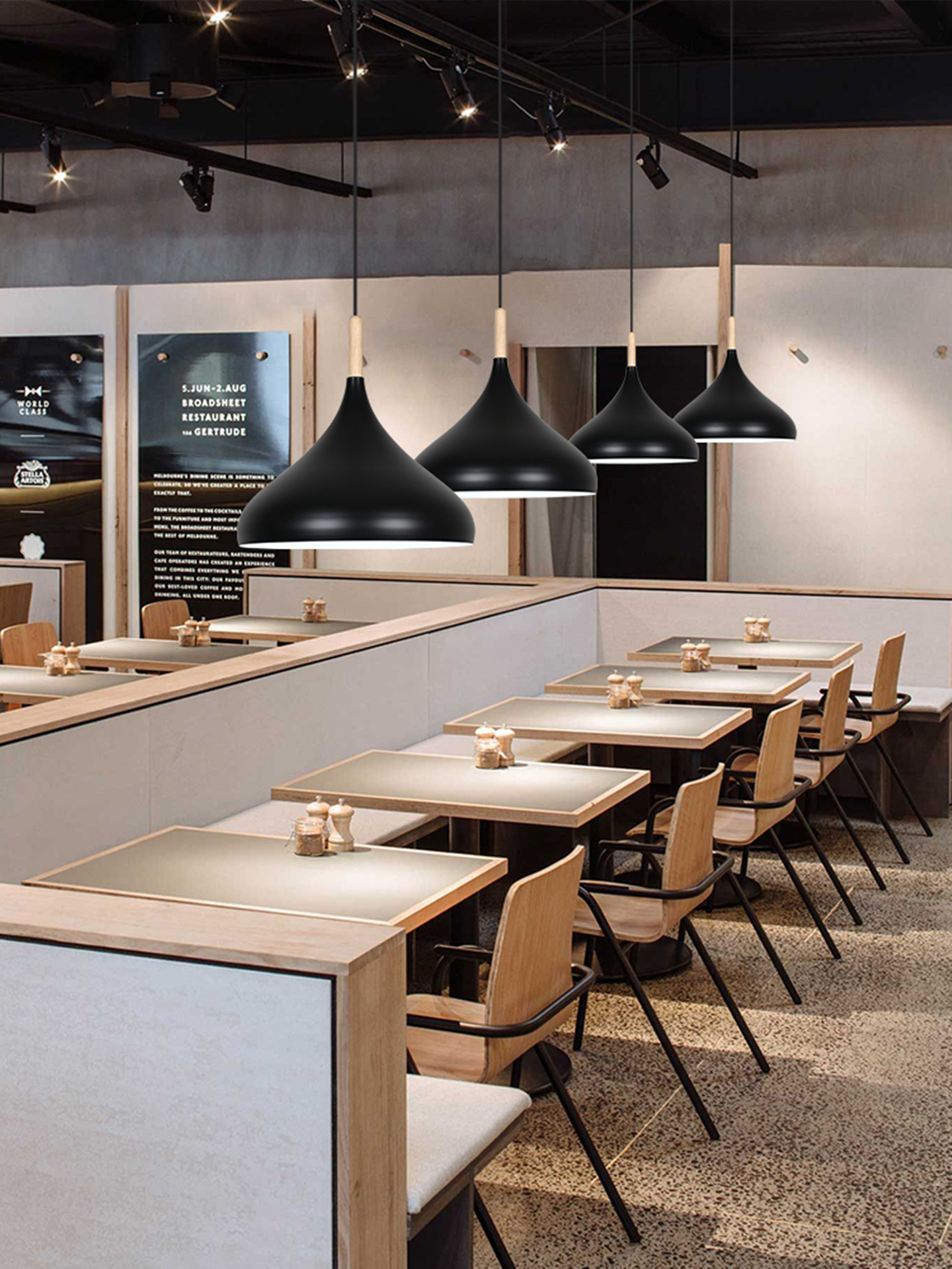 Industrial Style Single-Head Pendant Light for Restaurants, Dining Establishments, Hot Pot Shops, Commercial Lighting Fixtures with Colorful Lampshades