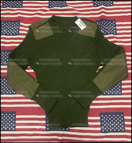 Американский корпус морской пехоты USMC Green Od Color Pure Wool свитер