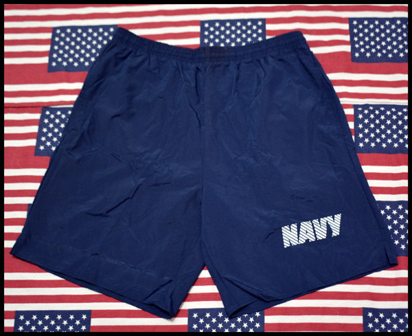 American-made Haijun NAVY USN dark blue Navy blue Reflective PT running sports shorts Original