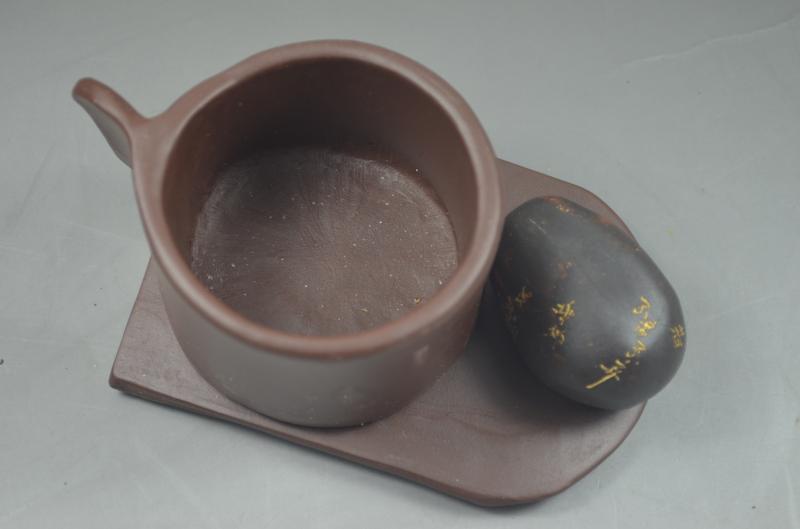 Zisha nồi cốc cát màu tím món quà trà Yixing đầy đủ handmade Chuqi không mô hình boutique không bao giờ rời khỏi cốc 1 ấm trà đất sét