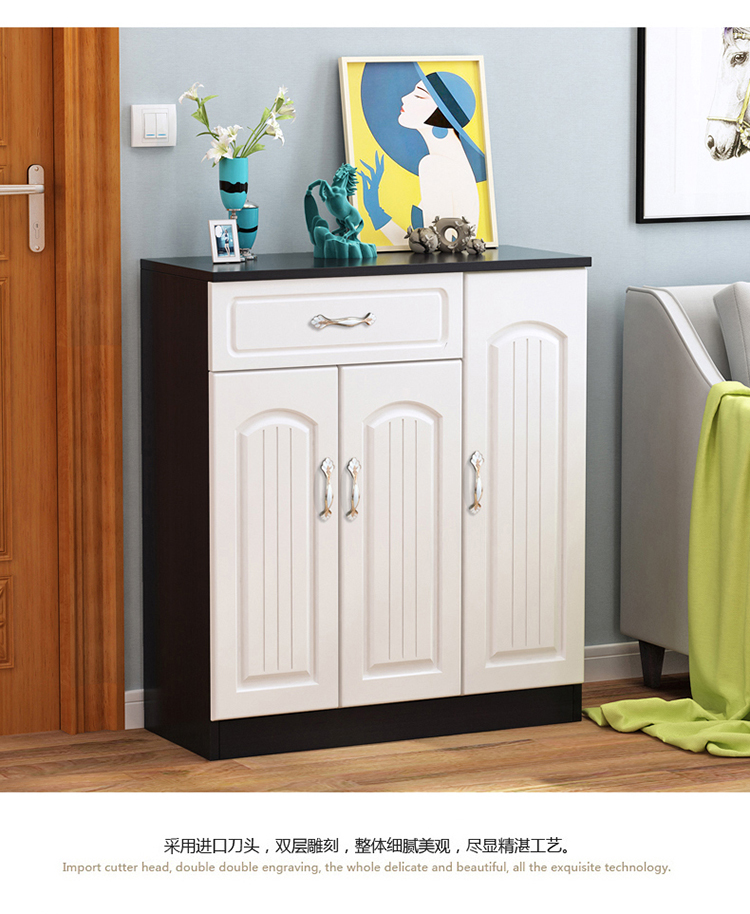 Châu Âu giày tối giản hiện đại sảnh tủ gỗ giá rẻ phòng khách tủ lối Simple giày giá đỡ lắp ráp đa năng - Buồng tủ quần áo cửa lùa