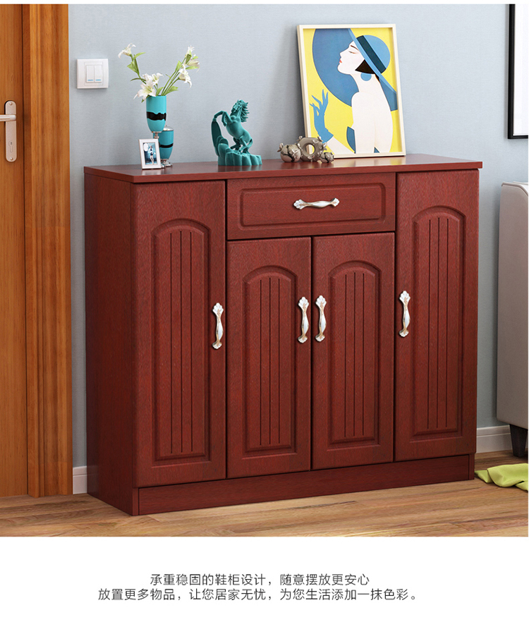 Châu Âu giày tối giản hiện đại sảnh tủ gỗ giá rẻ phòng khách tủ lối Simple giày giá đỡ lắp ráp đa năng - Buồng tủ quần áo cửa lùa