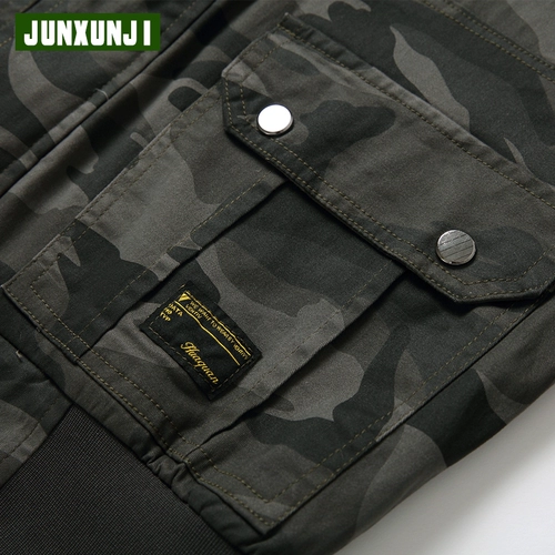 Хлопковый эластичный износостойкий камуфляжный комбинезон, осенний, защита от ожогов