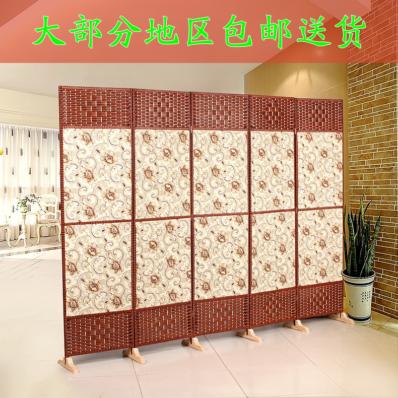 Mây vải nhà hàng khách sạn màn hình phân vùng hiên cửa đơn giản di động màn hình đẹp thẩm mỹ viện phân vùng màn hình - Màn hình / Cửa sổ vách ngăn giả gỗ