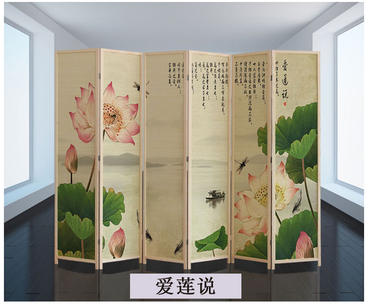 Tre máy in phun nhà hàng khách sạn màn hình phân vùng hiên cửa thời trang di động màn hình gấp màn hình văn phòng phòng khách phân vùng - Màn hình / Cửa sổ mẫu khung cửa sổ gỗ đẹp