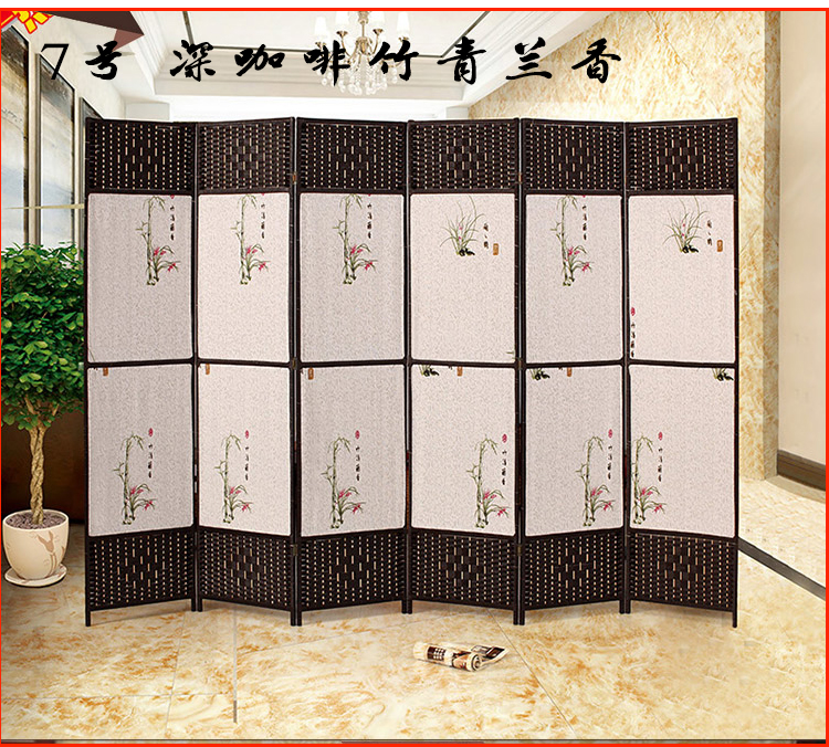 Mây vải nhà hàng khách sạn màn hình phân vùng hiên cửa đơn giản di động màn hình đẹp thẩm mỹ viện phân vùng màn hình - Màn hình / Cửa sổ vách ngăn giả gỗ