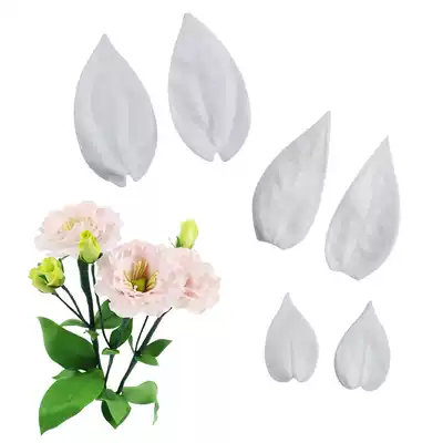 Simulation bellflower leaf fondant flower Silicone embossing mold Food grade British cold porcelain clay texture glutinous rice paper