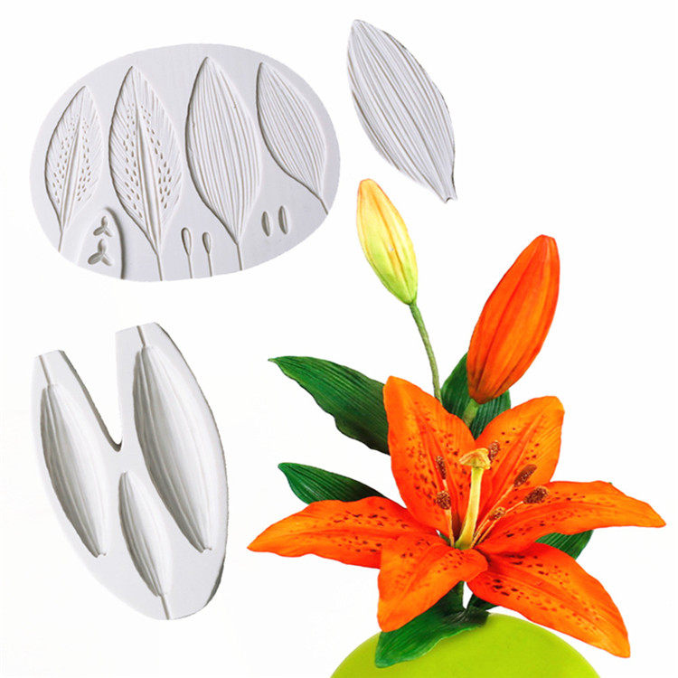 New product emulation Candy Flower Textured Silicone Mold Bread Flower Leaf Mold Lily Petal Leaf