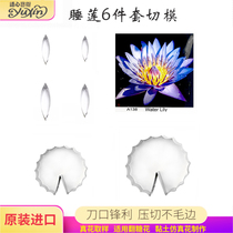 Simulation Flipping Candy Flowers Sleeping Lotus Stainless Steel Press Cutting Dies Imported British Sharper Baking Cake Decoration Cold Porcelain Clay