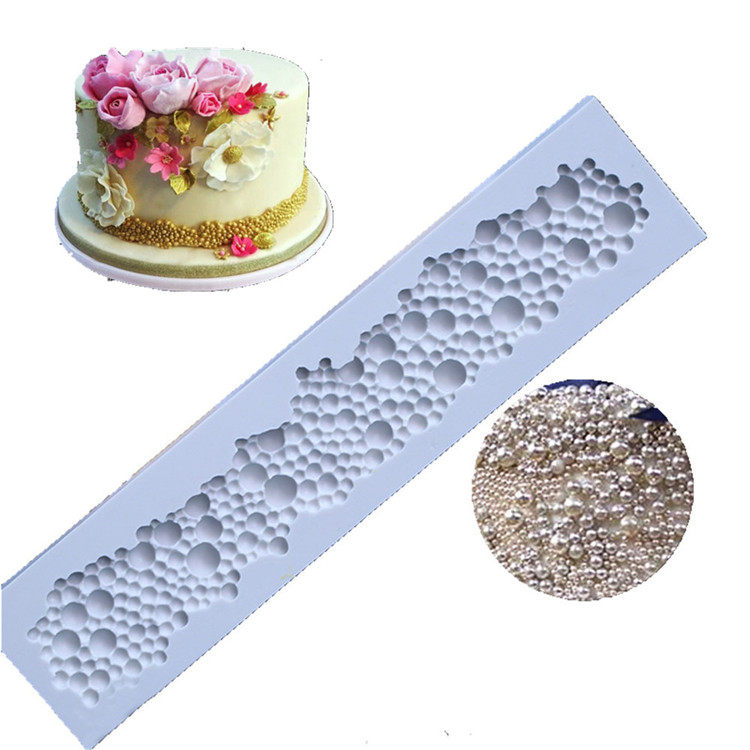 New Fondant Cake Silicone Mold Pearl Surrounding Dry Pace Decoration Mousse Chocolate Baking Tool Clay