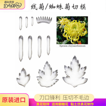 New imported simulation British sugar petal line chrysanthemum Spider chrysanthemum stainless steel pressure cutting mold clay cake decoration