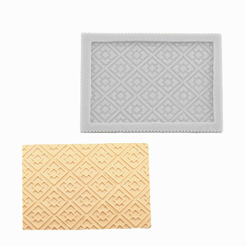 New lattice embossed fondant cake silicone mold dry Pace decoration mousse chocolate baking tool clay