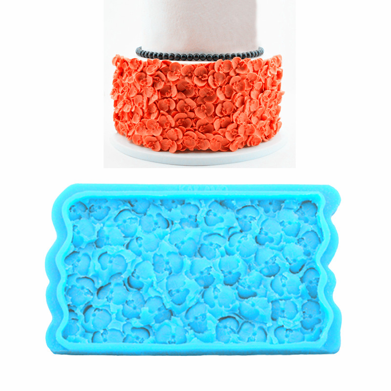 New Pint Factory Direct Selling Butterfly Lan Small Flower Turning Candy Cake Silicone Mold Dry Pesto edge Decorative Baking Clay