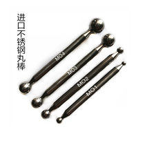 New imported stainless steel simulation sugar flower process pressure groove appliance clay plastic cake decoration ball bar