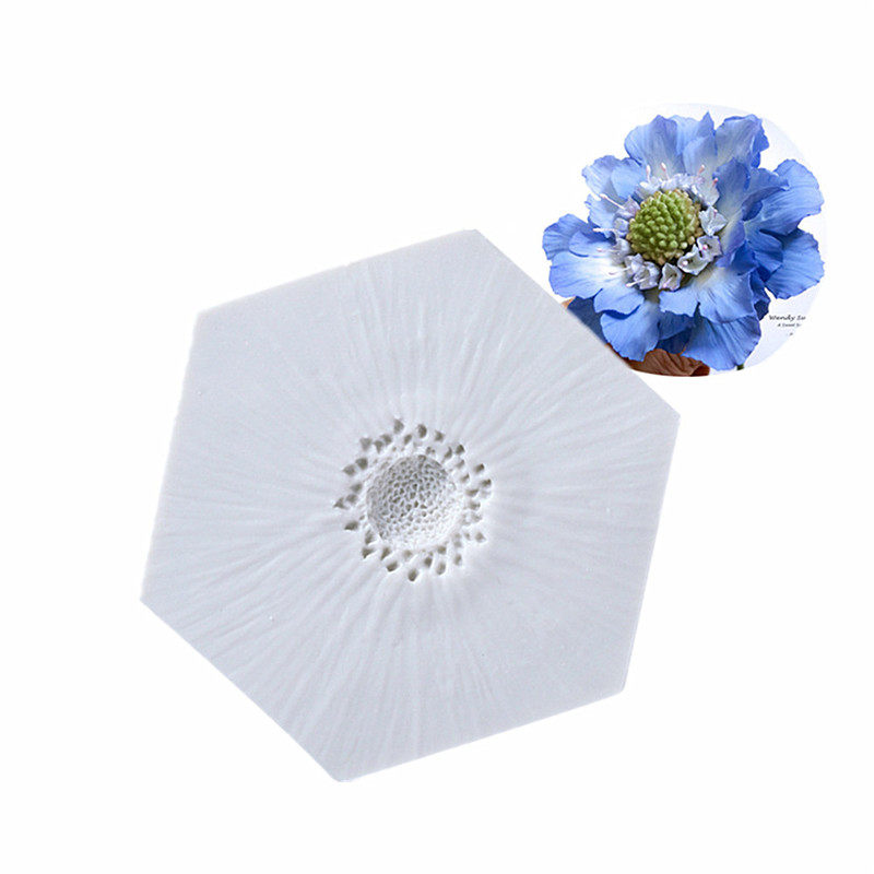 New pine cordyceps flower heart simulation fondant flower texture silicone mold mold bread flower leaf mold petal clay