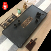 Wujin Stone tea tray natural whole piece of raw stone flowing water small tea table household simple tea set tray custom stone Tea Sea